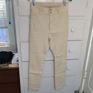 Women's Skinny Pants in Cream